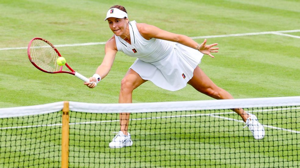 Nur zwei Tage nach dem Finale von Eastbourne war Tatjana Maria in Wimbledon im Einsatz. Foto: Frank Molter