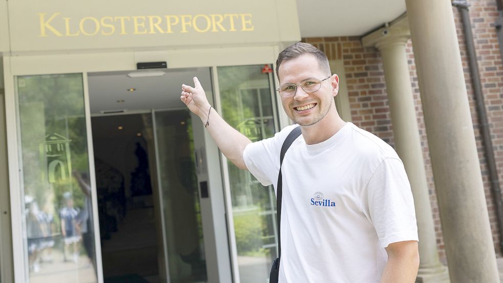 Redakteur Niklas Homes hat einen Tag Kickers Emden im Traningslager in der Hotel-Residence Klosterpforte begleitet. Foto: Tobias Bruns