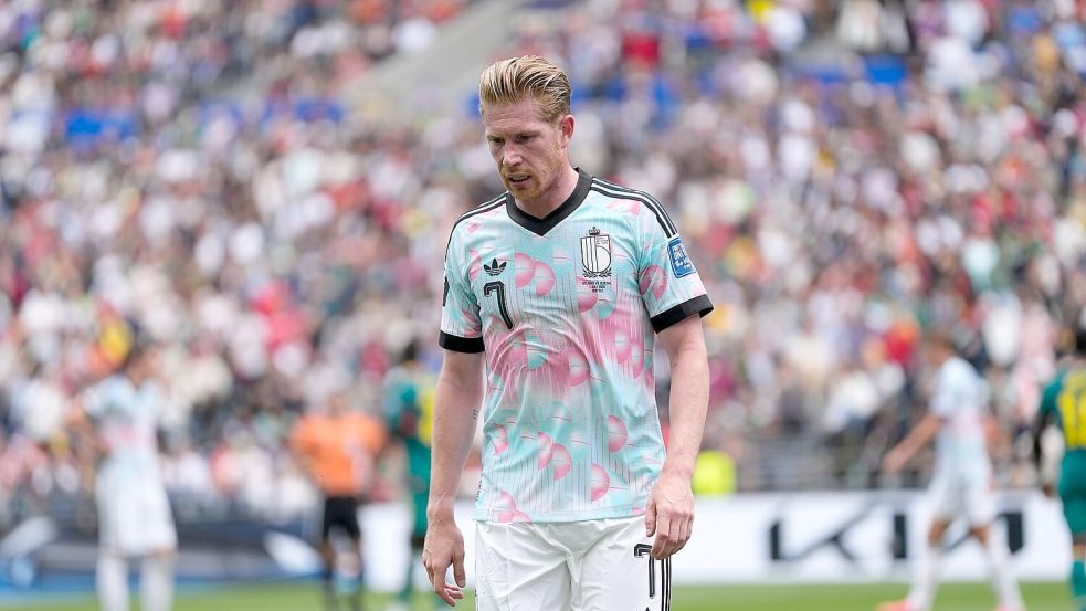 Abgang nach 56 Minuten: De Bruyne wird ausgewechselt. Foto: Lindsey Wasson