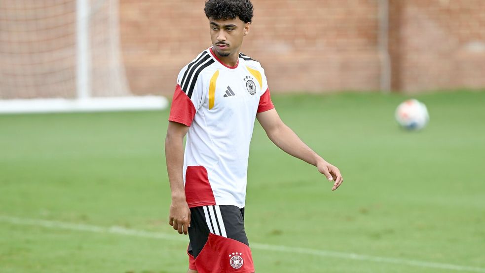 Steht vor einem Wechsel zum FC Bayern: Nathaniel Brown. (Archivbild) Foto: Federico Gambarini/dpa