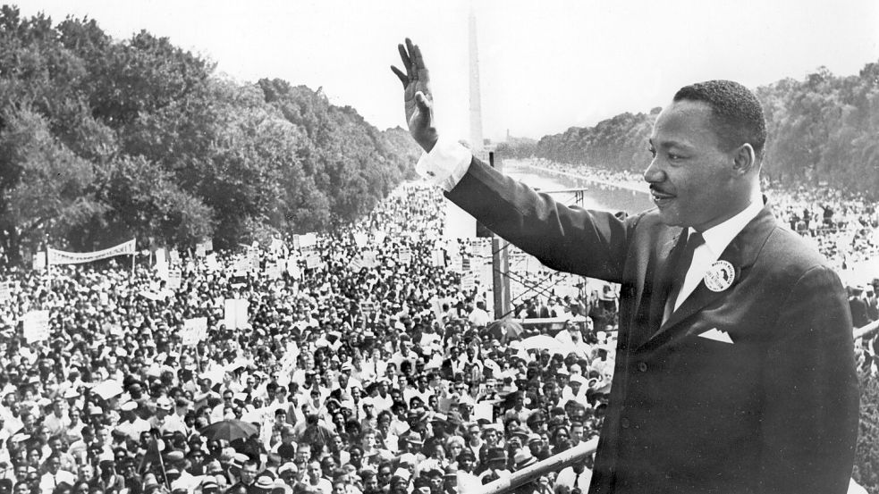Mit seiner Rede „I have a dream“ ging Martin Luther King in die Geschichte ein. (Archivbild) Foto: picture-alliance / dpa