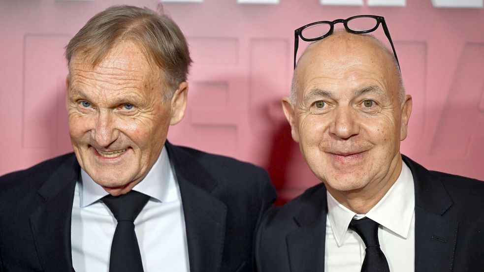 Auf in die USA: DFB-Präsident Bernd Neuendorf (r) und DFB-Vize Hans-Joachim Watzke werden für Gespräche zu Jürgen Klopp reisen. (Archivild) Foto: Florian Wiegand
