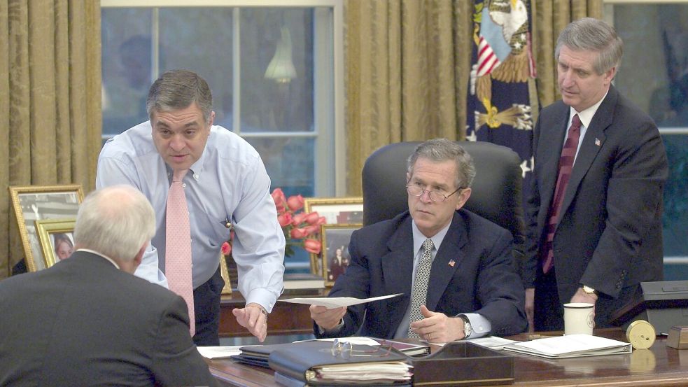 Bush im Oval Office (Archivbild). Foto: picture alliance / dpa