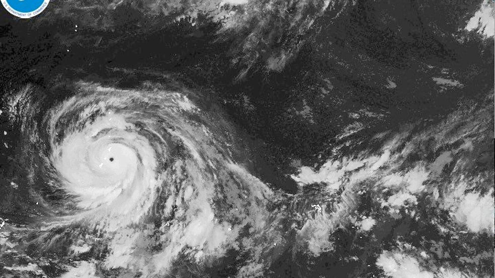 Ein Satellitenbild zeigt Supertaifun „Bavi“. Foto: Uncredited/NOAA/AP/dpa