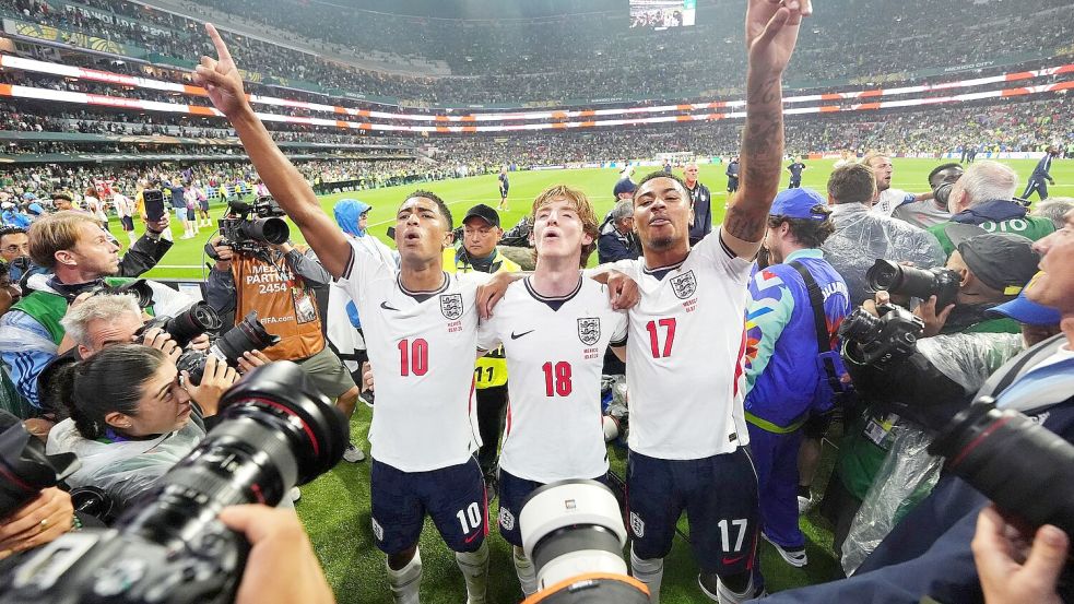 Der Jubel der Engländer war riesig nach diesem irren Spiel. Foto: Nick Potts