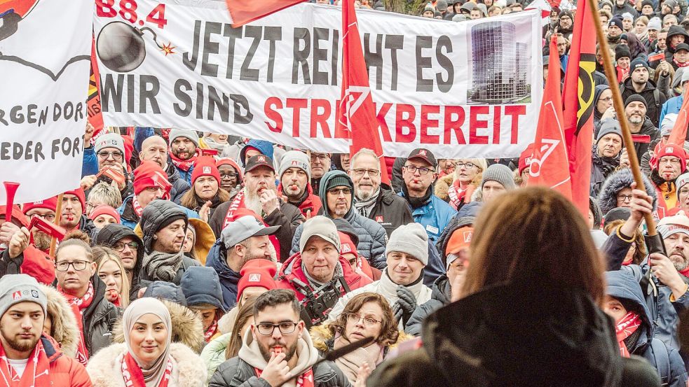 Die VW-Beschäftigten wollen am Donnerstag zeigen, dass sie nicht so einfach aufgeben werden. Foto: IG Metall/Archiv