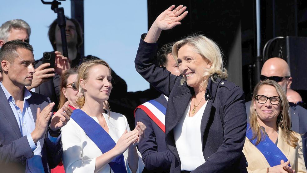 Marine Le Pen will Frankreichs nächste Präsidentin werden. (Archivbild) Foto: Michel Euler/AP/dpa