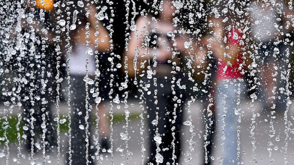 Wasser kann bei dem heißen Wetter für Abkühlung sorgen. Foto: Sven Hoppe
