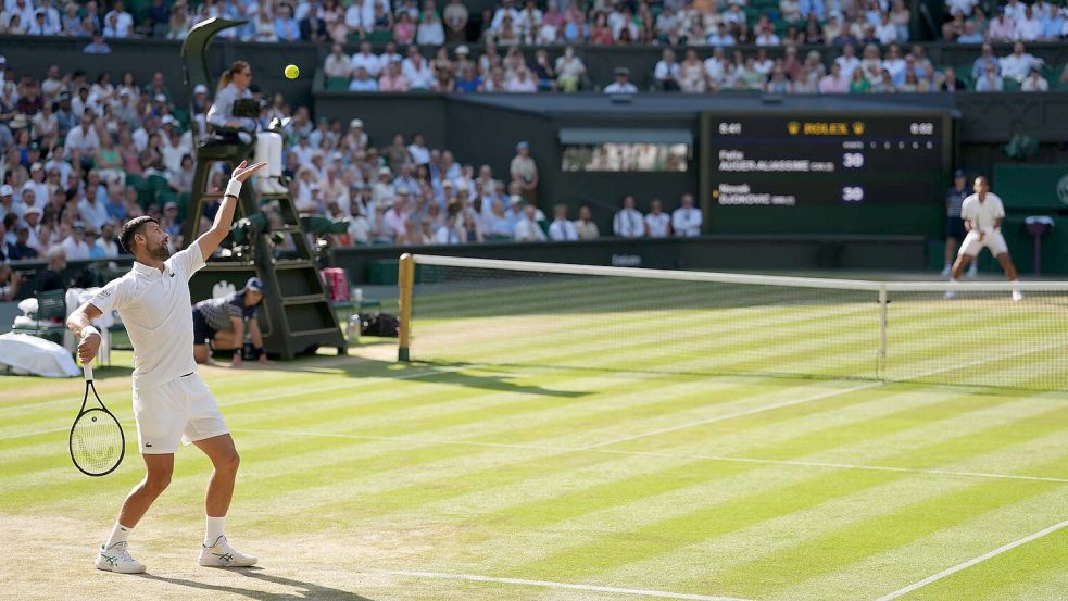Zwei Siege trennen Novak Djokovic noch von seinem 25. Grand-Slam-Titel. Foto: Kirsty Wigglesworth