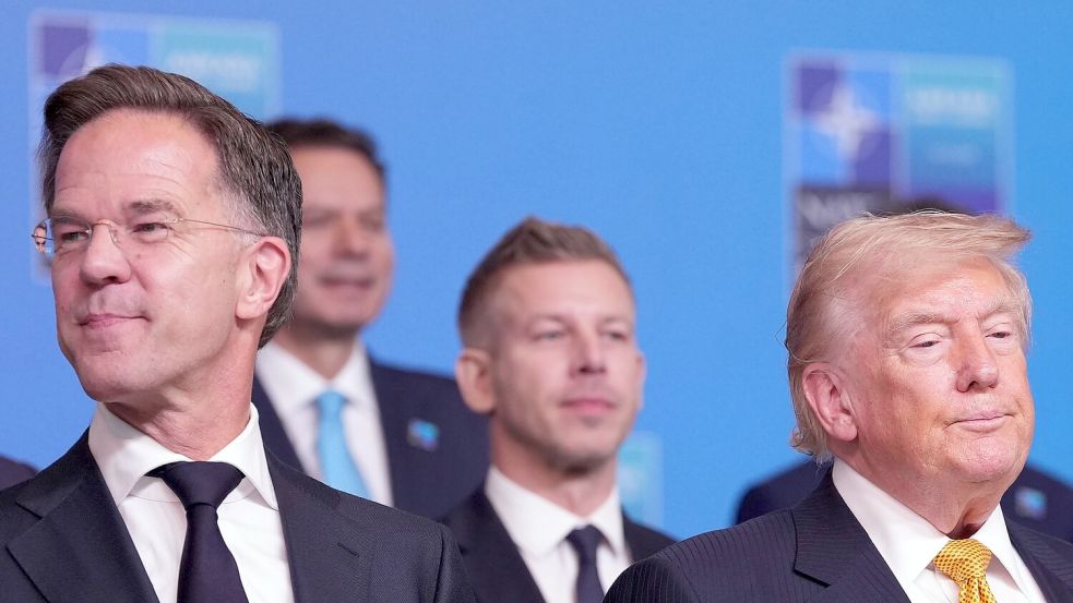 Rutte und Trump: Zwischen den beiden kam es zu einem ungewöhnlichen Schlagabtausch. Foto: Francisco Seco
