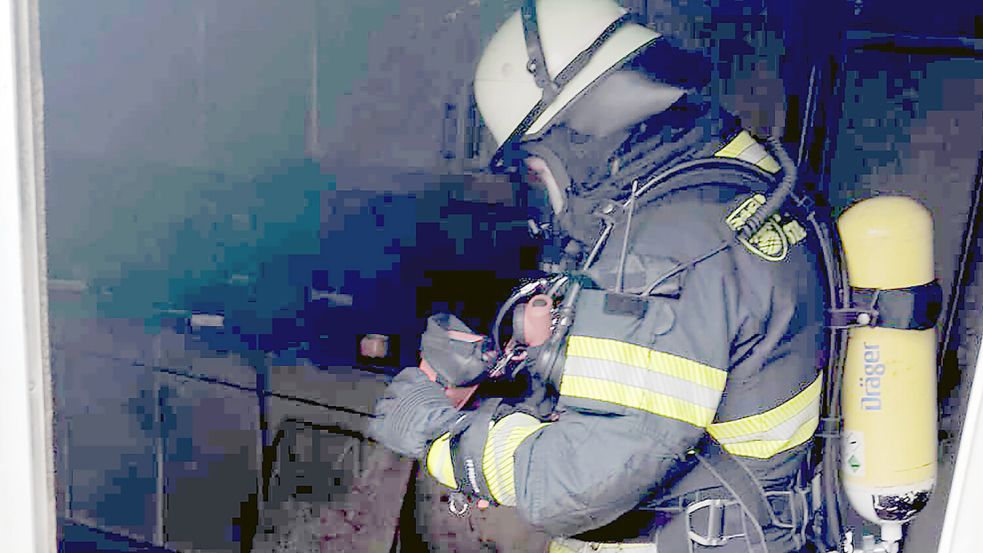 Die Feuerwehr rückte am Donnerstagmorgen aus. Foto: Ewald Spengel/Feuerwehr Weener