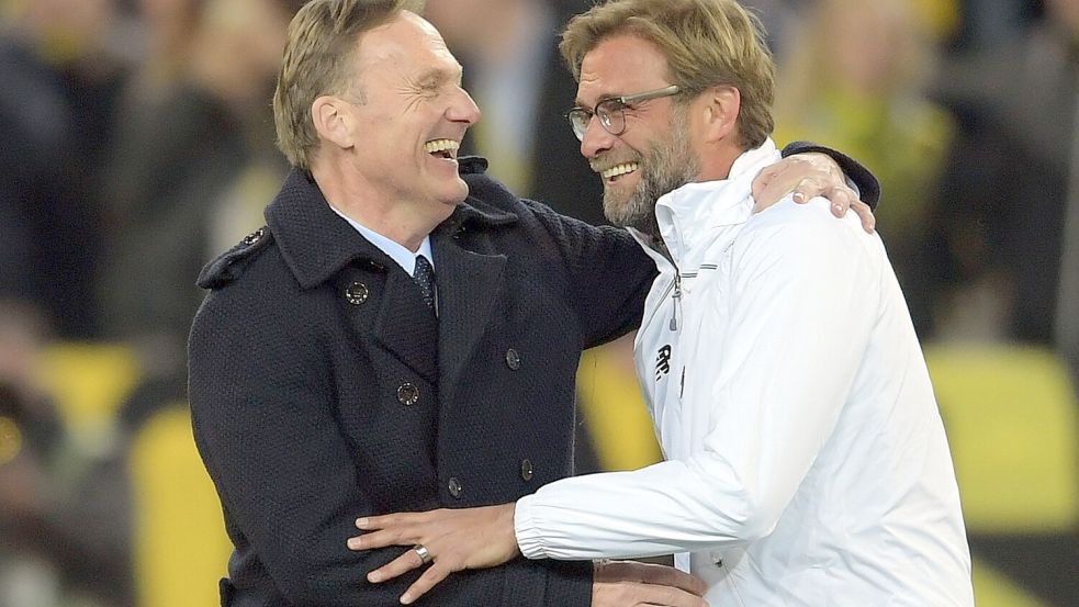 Watzke und Klopp kennen sich bestens, doch hilft das bei den Verhandlungen? (Archivbild) Foto: Federico Gambarini