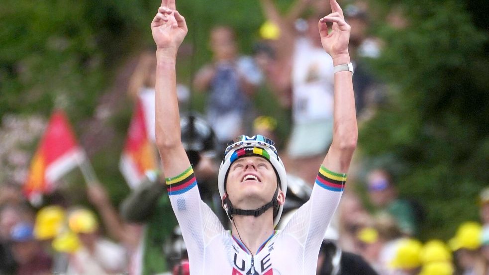 Pogacar dominierte mal wieder die Konkurrenz. Foto: Thibault Camus
