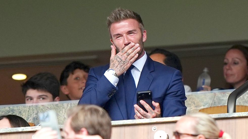 Sir David Beckham gehörte zu den Zuschauern in Miami. Foto: Bradley Collyer
