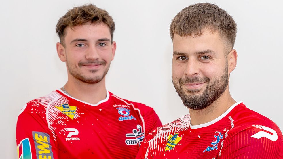 Lucas Drees (links) und Vukasin Popovic spielen in der neuen Saison für den OHV Aurich. Dazu gesellt sich mit Evgeny Vorontsov ein Rückkehrer aus Varel. Foto: Agentur Fakt