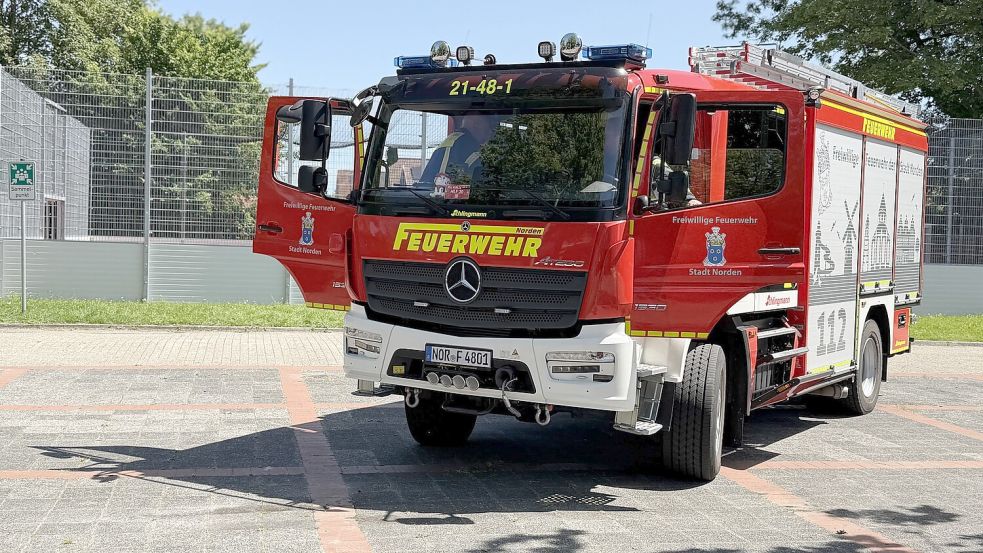 Die Feuerwehr Norden ist am Donnerstagmittag zur Oberschule Norden ausgerückt. Foto: Feuerwehr Norden/Thomas Weege