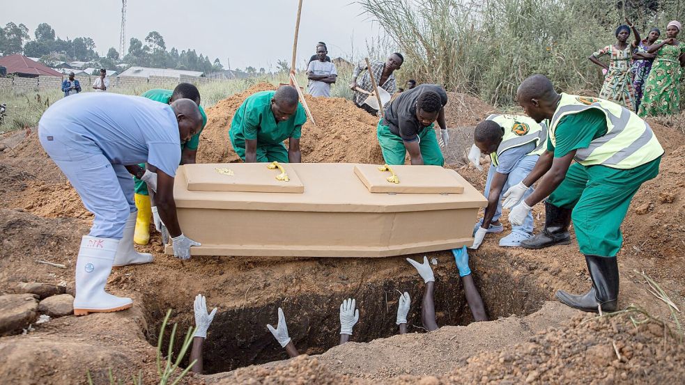 Im Kongo gibt es inzwischen rund 650 bestätigte Ebola-Todesfälle. (Archivbild) Foto: -/XinHua/dpa