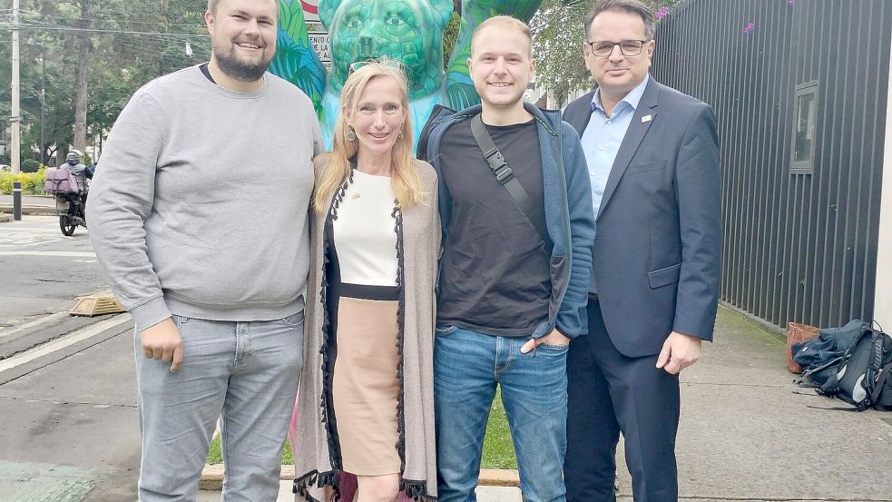 An einer der ersten Informationsreisen nach Mexiko nahmen Malte Eschen, Stephanie Leigers, Lukas Schlünder und Peter Eisenschmidt teil. Foto: Wachstumsregion Ems-Achse