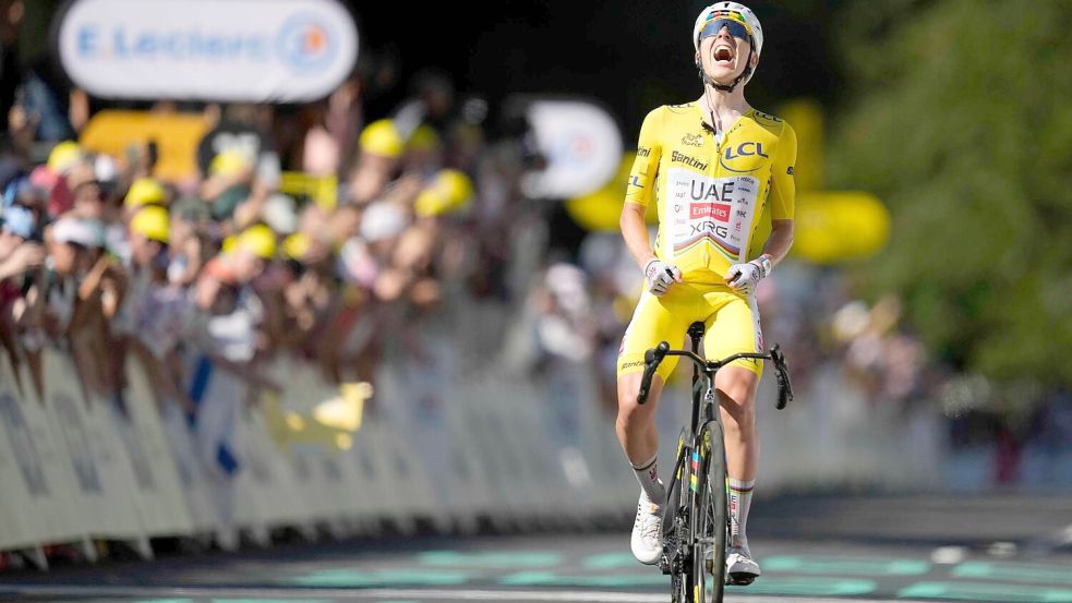 Nächster Etappensieg bei der Tour de France für Ausnahmekönner Pogacar. Foto: Mosa’ab Elshamy