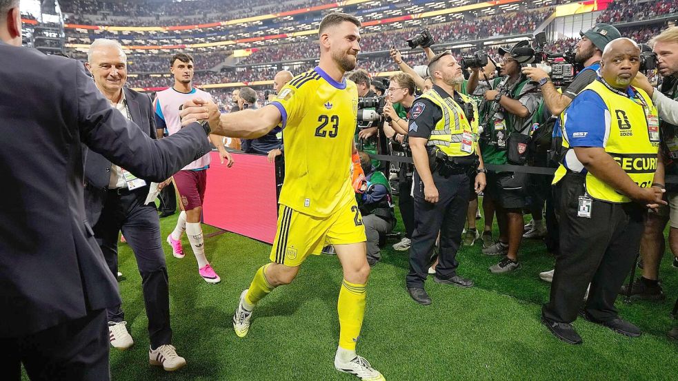 Unai Simon ist nicht unumstritten in Spanien - und dennoch WM-Rekordhalter. Foto: Ashley Landis