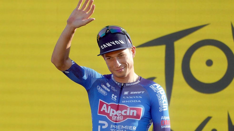 Der belgische Sprinter Jasper Philipsen belegte Platz drei auf der elften Tour-Etappe. (Archivbild) Foto: Thibault Camus