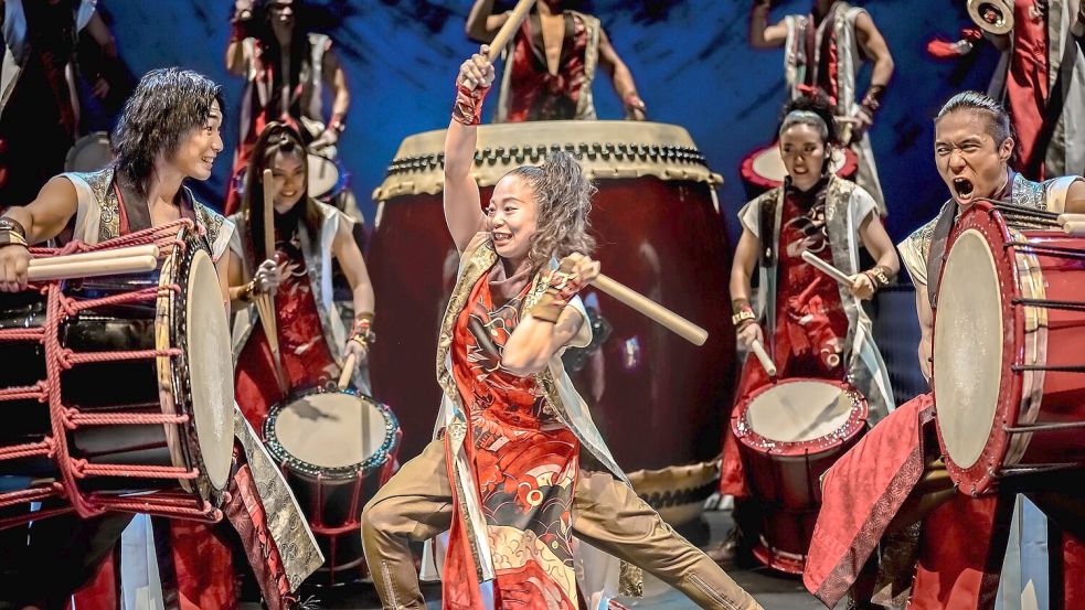 Jetzt in Bremen zu erleben: „Yamato – The Drummers of Japan“. Foto: ATG Entertainment/Stephane-Le-Breton