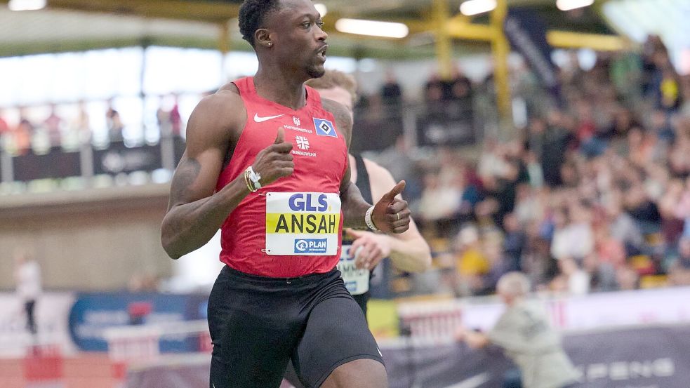 Gegen 100-Meter-Rekordler Owen Ansah läuft ein Verfahren der Nationalen Anti Doping Agentur. (Archivbild) Foto: Bernd Thissen