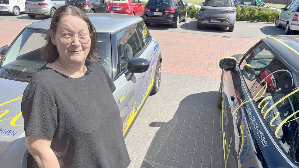 Nicole Rülander (Foto), Pflegedienstleiterin beim Pflegedienst Pahl, macht sich Sorgen um die Sicherheit der Mitarbeiterinnen, die mit den Firmenfahrzeugen unterwegs sind. Ein Unbekannter beschädigt die Reifen mit Schrauben. Foto: Carsten Ammermann