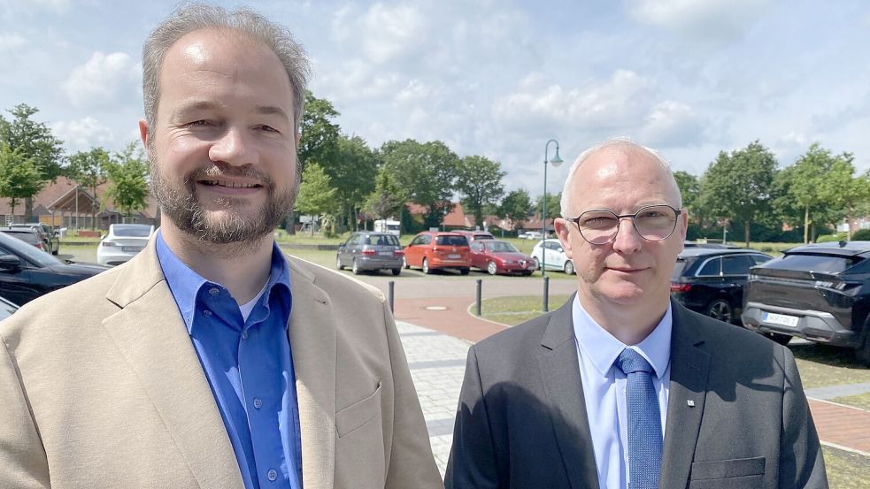 Martin Sichert (links) will Landrat in Friesland werden. Adam Rauf bewirbt sich um den gleichen Job im Kreis Wittmund. Beide Männer werden von der AfD ins Rennen geschickt. Foto: Imke Oltmanns