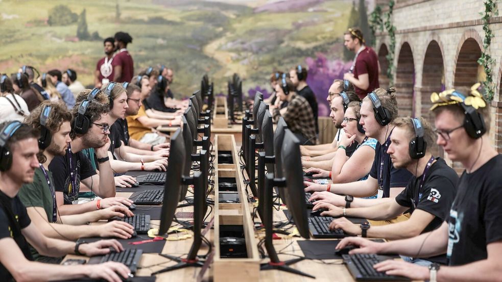 Die Römer-Variante „Anno 117“ zum Klassiker-Strategiespiel „Anno 1800“ war eine der Hingucker bei der Gamescom 2025. Foto: Oliver Berg