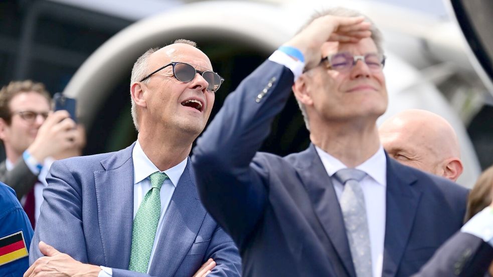 Solche gemeinsamen Termine von Merz und Schnieder wird es künftig wohl nicht mehr geben. Foto: Sebastian Gollnow/dpa