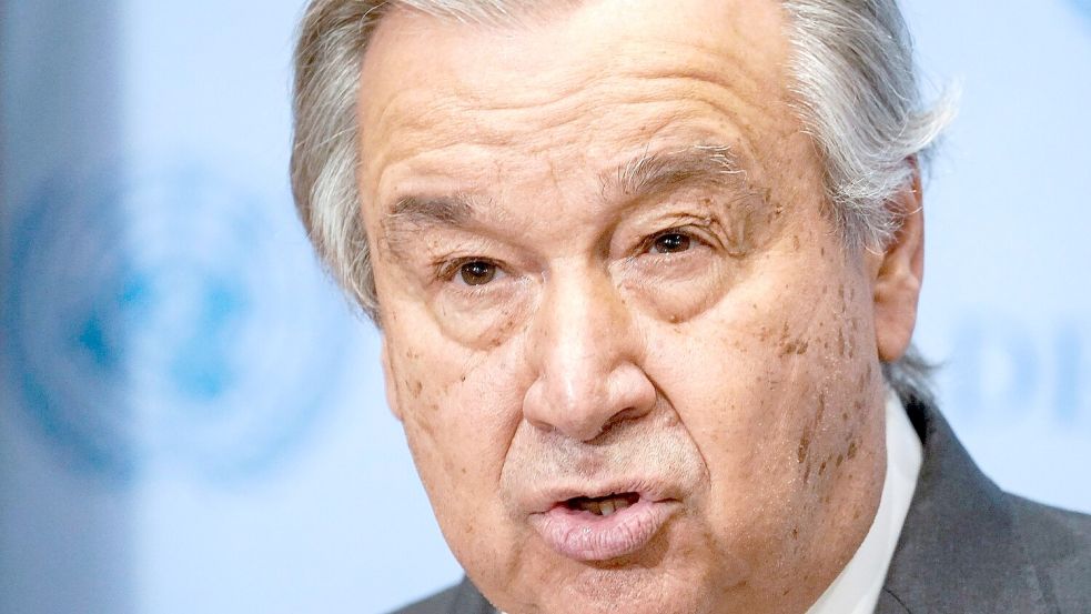António Guterres ist als erster UN-Generalsekretär seit 15 Jahren in Syrien Foto: John Minchillo/AP/dpa
