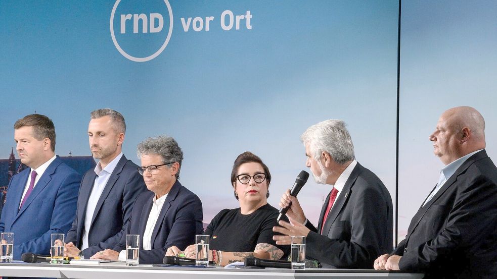 Die Spitzenkandidaten trafen sich auf Einladung des Redaktionsnetzwerks Deutschland (RND). Foto: Klaus-Dietmar Gabbert