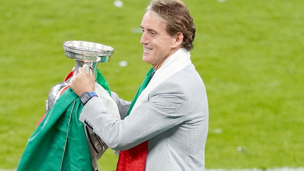 2021 holte Roberto Mancini mit Italien den EM-Titel. (Archivbild) Foto: Mike Egerton