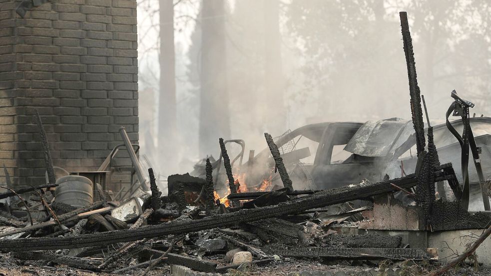 Bilder schwerer Verwüstung durch Brände kommen auch aus Spokane im US-Bundesstaat Washington. Foto: Young Kwak