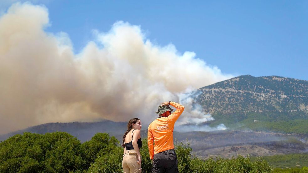 Bei den Menschen herrscht Entsetzen angesichts der andauernden Brände, die so viel Natur zerstören. Foto: Petros Giannakouris
