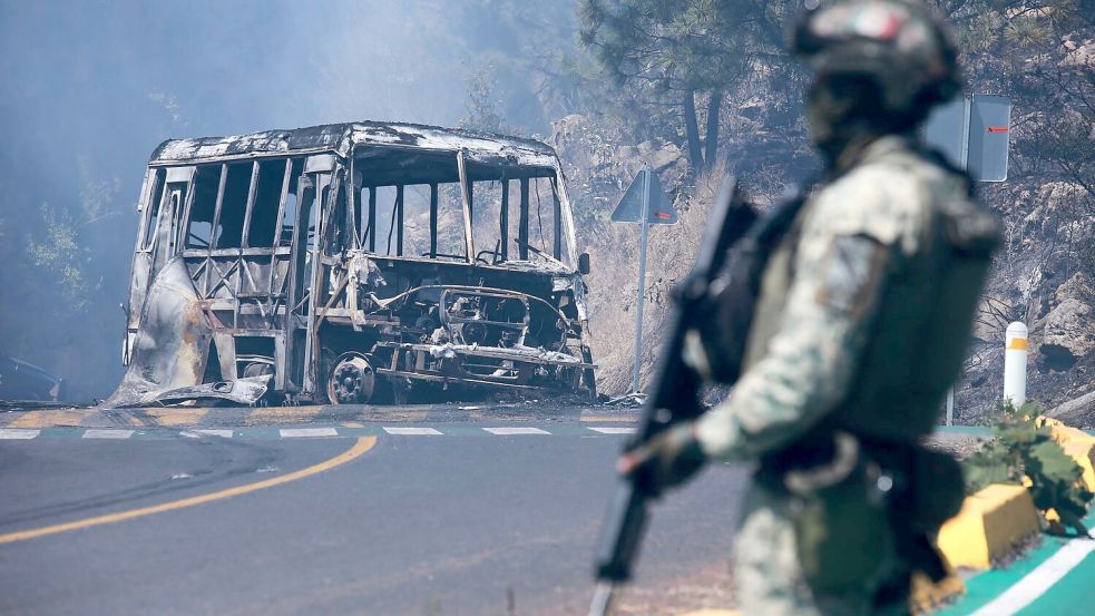 Nach dem Tod des früheren Kartellchefs kam es in Mexiko zu einem Gewaltausbruch. (Archivbild) Foto: Armando Solis/AP/dpa