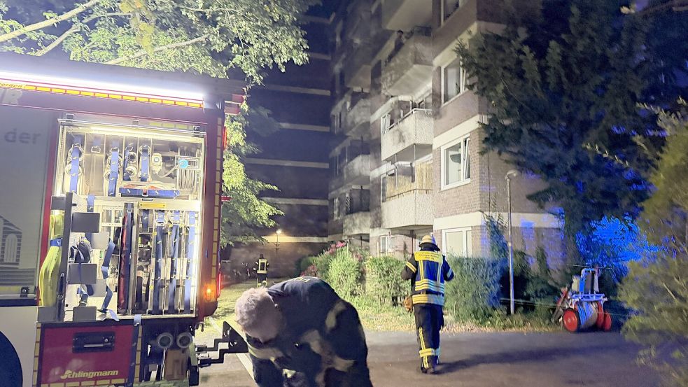 Die Feuerwehr ist in der Nacht zu Montag nach Norden ausgerückt. Foto: Feuerwehr Norden/Thomas Weege