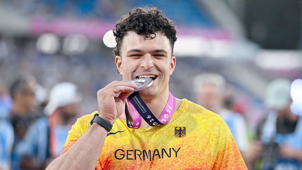 Merlin Hummel schmeckte die Silbermedaille. Foto: Sven Hoppe