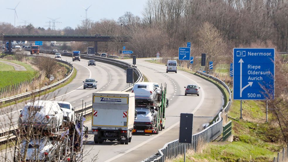 Die Autobahn 31 bei der Abfahrt Riepe. Foto: Romuald Banik