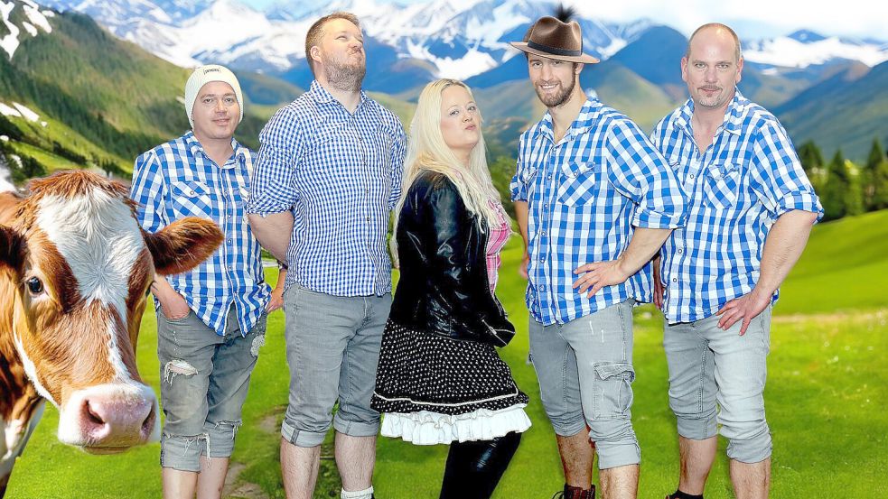 Diese Band soll in Warsingsfehn die richtige Oktoberfeststimmung bringen: Alexa und die Wilden Herzbuben. Foto: Dennis Bartz