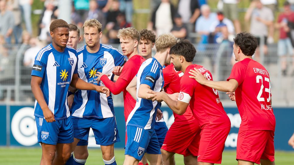 Kickers Emden traf im Heimspiel auf den Eimsbütteler TV. Foto: Jens Doden/Emden