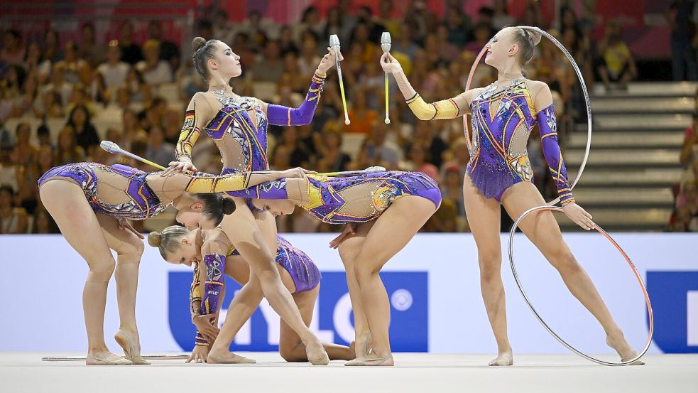 Die deutsche Gruppe blieb ohne WM-Medaille. Foto: Marijan Murat/dpa