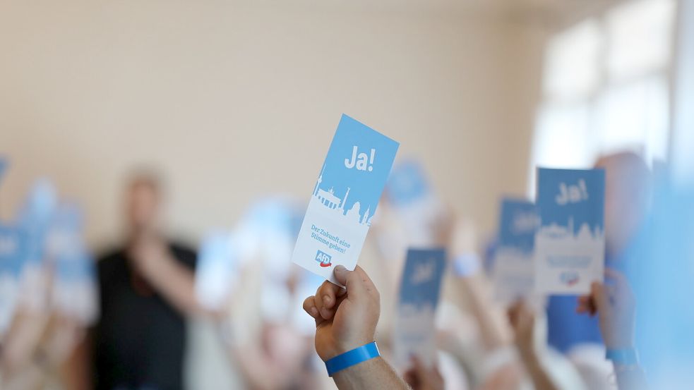 Bei einem Sonderparteitag Ende Juni zeigten vor allem die AfD-Mitglieder aus Aurich und Emden noch Geschlossenheit. Mittlerweile hat sich das geändert. Symbolfoto: Claus Hock/Archiv