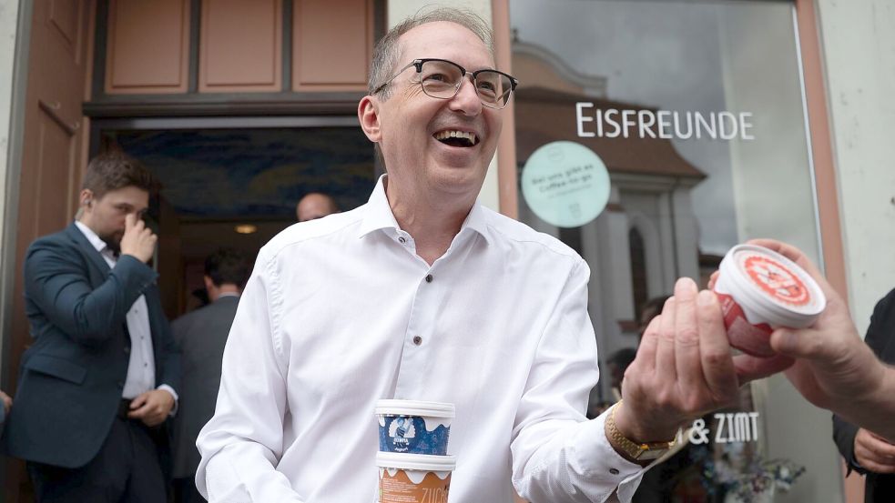 In Eisenach auf dem Marktplatz gibt es Eis. Foto: Katharina Kausche