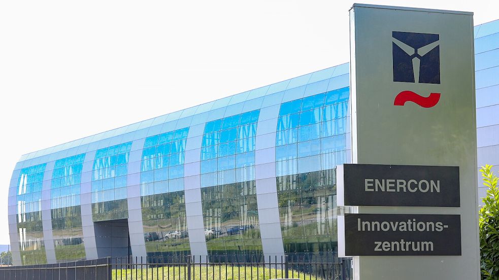 Hier sitzt die Chefetage: Das „Innovationszentrum“ von Enercon in Aurich-Sandhorst. Foto: Romuald Banik