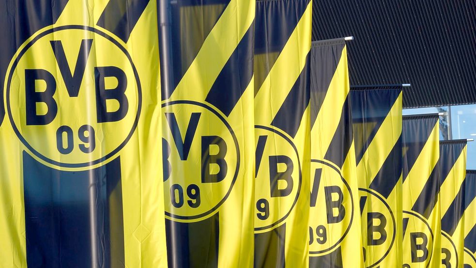 Schwarz-gelbe Fahnen, so weit das Auge reicht: Im laufenden Geschäftsjahr rechnet das BVB-Management mit einer schwarzen Null oder einem Gewinn von bis zu zehn Millionen Euro. Foto: Bernd Thissen