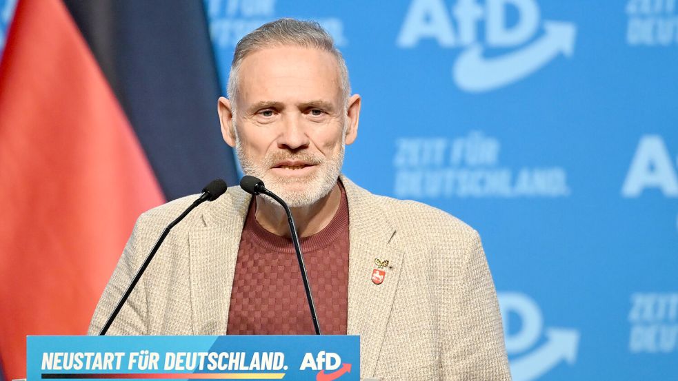 Thorsten Moriße beim AfD-Bundesparteitag in Erfurt. Das Foto entstand am 5. Juli 2026. Foto: Katharina Kausche/dpa