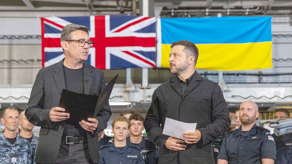 Der ukrainische Präsident Selenskyj war für Premier Burnham der erste Staatsgast nach dessen Amtsübernahme. (Archivbild) Foto: Simon Jones/The Sun