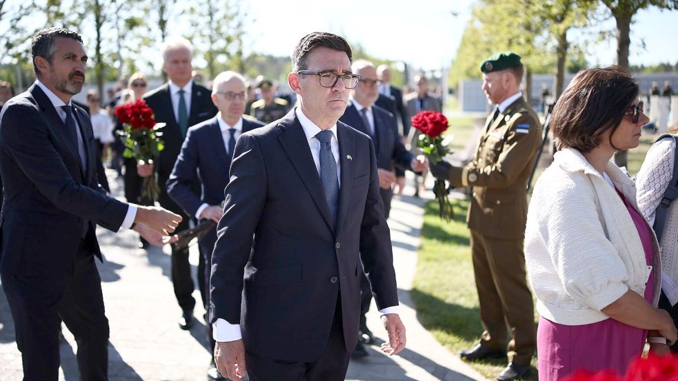 Der britische Premierminister Andy Burnham sicherte der Ukraine bei einem Besuch in Kiew weiter militärische Unterstützung zu. Foto: Henry Nicholls